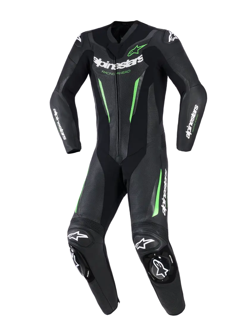 Alpinestars GP Force V2 One Piece Leather Suit Black / Green