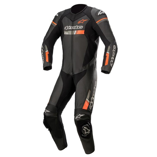 Alpinestars GP Force Chaser One Piece Leather Suit Black / Fluo Red