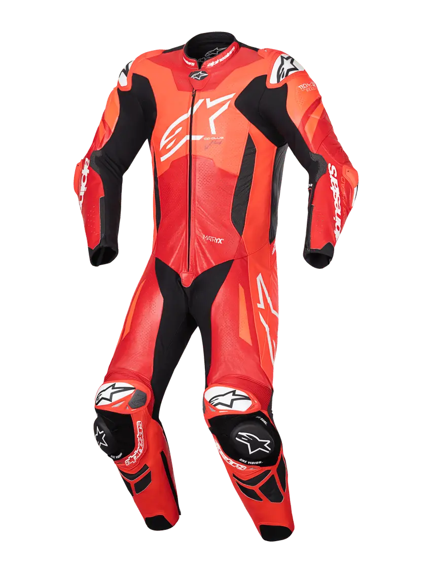 Alpinestars GP Plus V4 Sprint 1 Piece Leather Suit Fluo Red / Mid Red / White