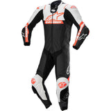 Alpinestars Missile V2 Ward One Piece Leather Suit Black / White / Fluo Red