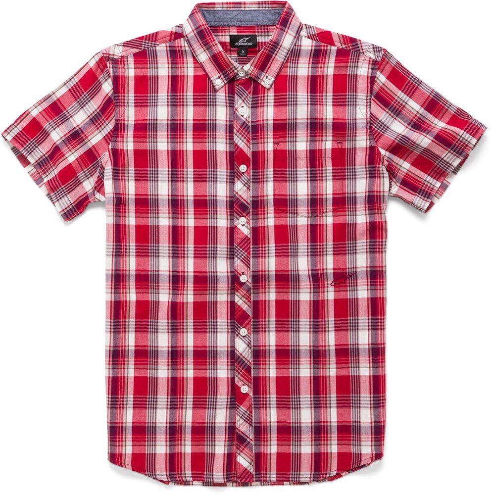 Alpinestars Shirt - Men's Short Sleeve Plaid Woven Casual Shirt