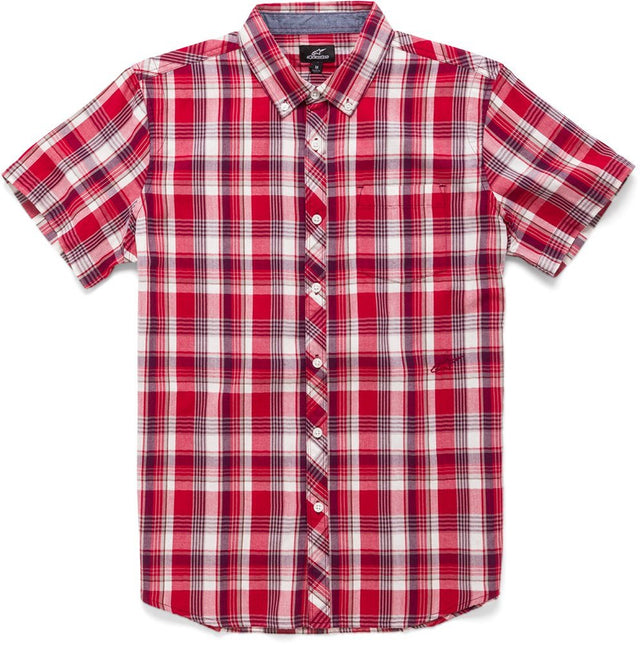 Alpinestars Shirt - Men's Short Sleeve Plaid Woven Casual Shirt