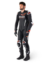 Alpinestars GP-R7 One Piece Leather Suit Black / White / Fluo Red