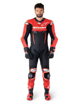 Alpinestars GP-R7 One Piece Leather Suit Black / Mid Red